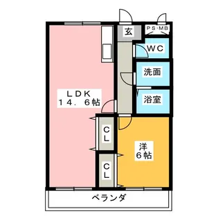 クレシア大高台【2階】の間取り