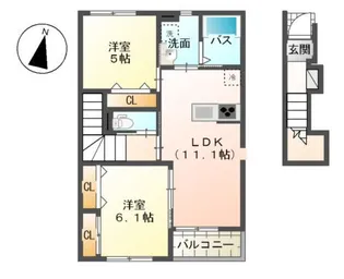 Quill【2階】の間取り
