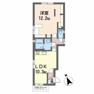 カーサしなの【1階】の間取り