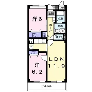 パタトデゥース【2階】の間取り