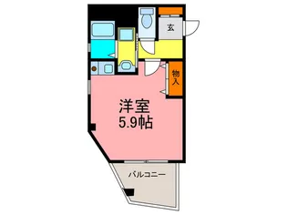 メゾンパ-シモン【2階】の間取り