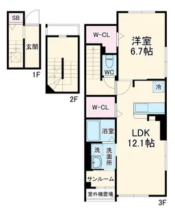 パッセロ【3階】の間取り
