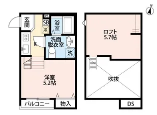 埼玉県所沢市金山町【アパート】の間取り
