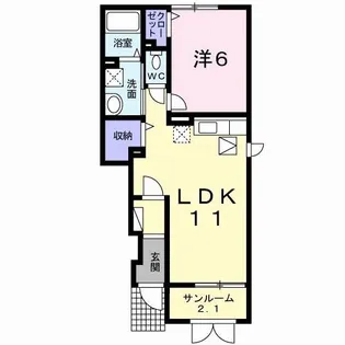 新潟県新潟市北区嘉山4【アパート】の間取り