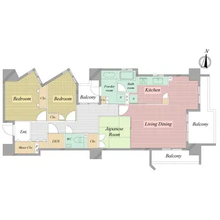 エクセルシオール掛川(903)【9階】の間取り