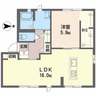 クレール池田【1階】の間取り