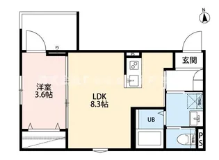 埼玉県三郷市早稲田2【アパート】の間取り