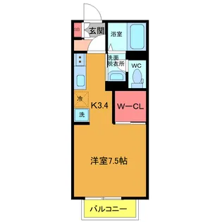 AQABA HOUSEII【2階】の間取り