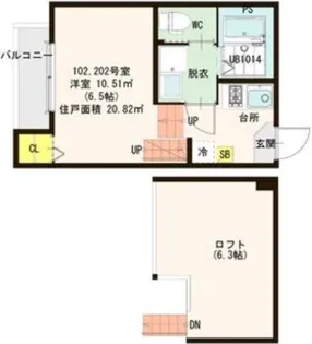 Prendre No.10【2階】の間取り