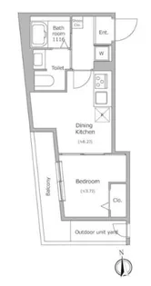 1DKの間取り画像