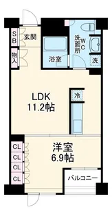 レジデンス三宿【3階】の間取り