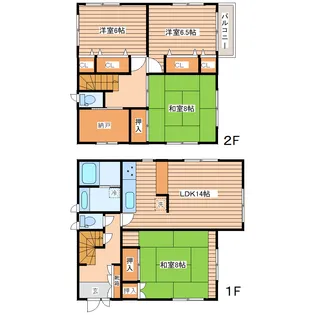 鹿野1丁目貸家の間取り