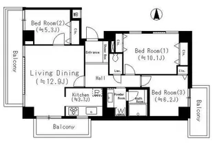 Daiwa Grace Maison 大島II【8階】の間取り