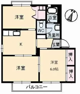 さくら館  壱号棟【2階】の間取り