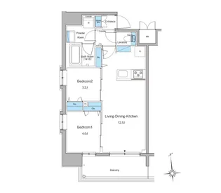 ルフォンプログレ南森町【10階】の間取り