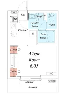 神奈川県横浜市南区中里1【マンション】の間取り