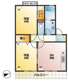 アヴァンティコート【2階】の間取り