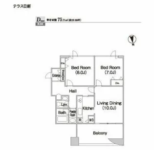 テラス日新【14階】の間取り