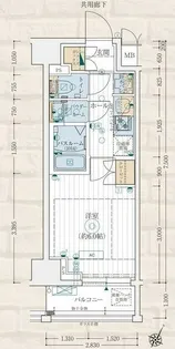 エステムコート横濱大通り公園【8階】の間取り