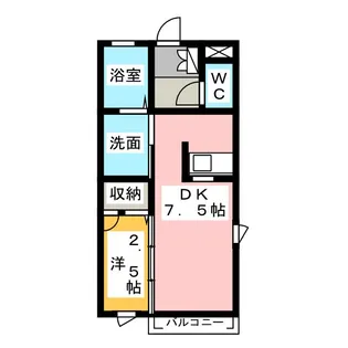 セラヴィ伊勢崎D【1階】の間取り