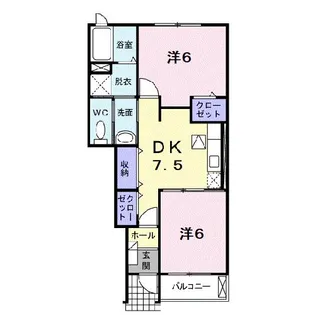 広島県府中市高木町【アパート】の間取り