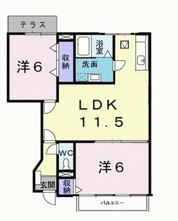 アーク壱番館【1階】の間取り