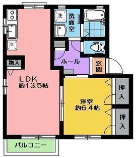 グランドソレイユD【1階】の間取り