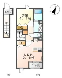 ティエラ・セゾン【2階】の間取り