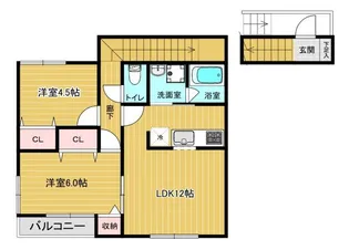 ハッピーロードB【2階】の間取り