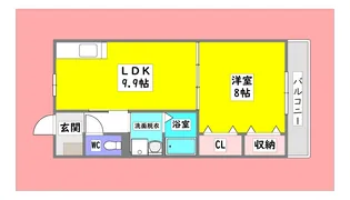 広島県東広島市西条町御薗宇【マンション】の間取り