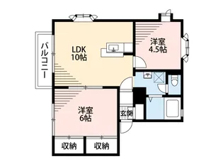 サニーコートD【1階】の間取り