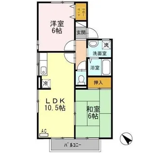 セジュール坂口B【2階】の間取り
