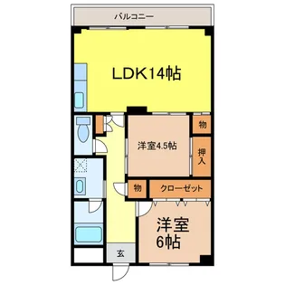 エリセオびわ湖【4階】の間取り