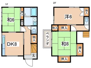 神奈川県横須賀市久里浜8【一戸建】の間取り
