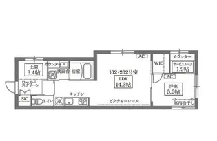COCOCUBE GRANDE 学芸大学【2階】の間取り