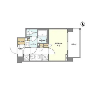 LIBR GRANT 四谷三丁目【2階】の間取り