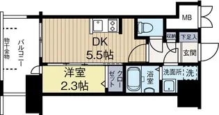 福岡県福岡市中央区春吉1【マンション】の間取り