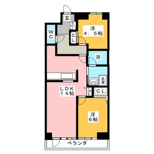 リバーシティ七番館【5階】の間取り