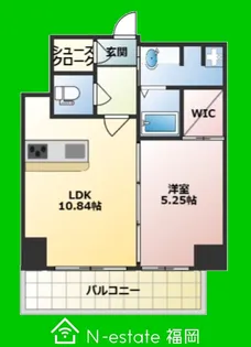 福岡県福岡市早良区西新4【マンション】の間取り