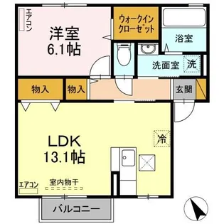 サンフローラ F【1階】の間取り