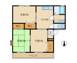 セジュール8番館【2階】の間取り