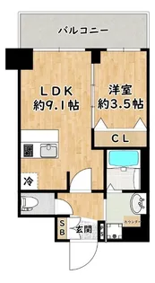 プレサンス塚本ベラビィ【13階】の間取り