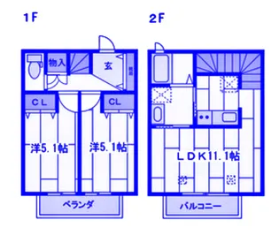 SJ中央林間 B棟【2階】の間取り