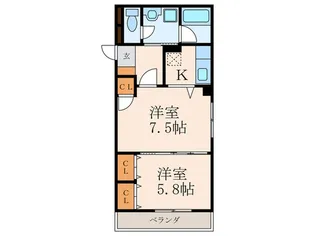 アビタシオン清水【3階】の間取り