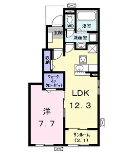 コージィープレイス 凛【1階】の間取り