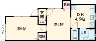 ランドコート【1階】の間取り
