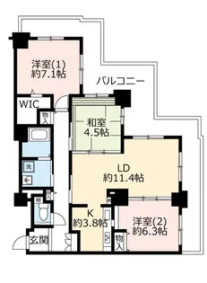 UR酉島リバーサイドヒルなぎさ街【32階】の間取り