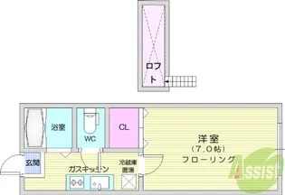 ホワイトキャッスル幸町【2階】の間取り