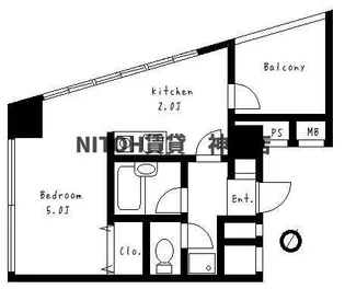早稲田ノースウエストビルディング【5階】の間取り
