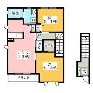 プラム ドゥ【2階】の間取り